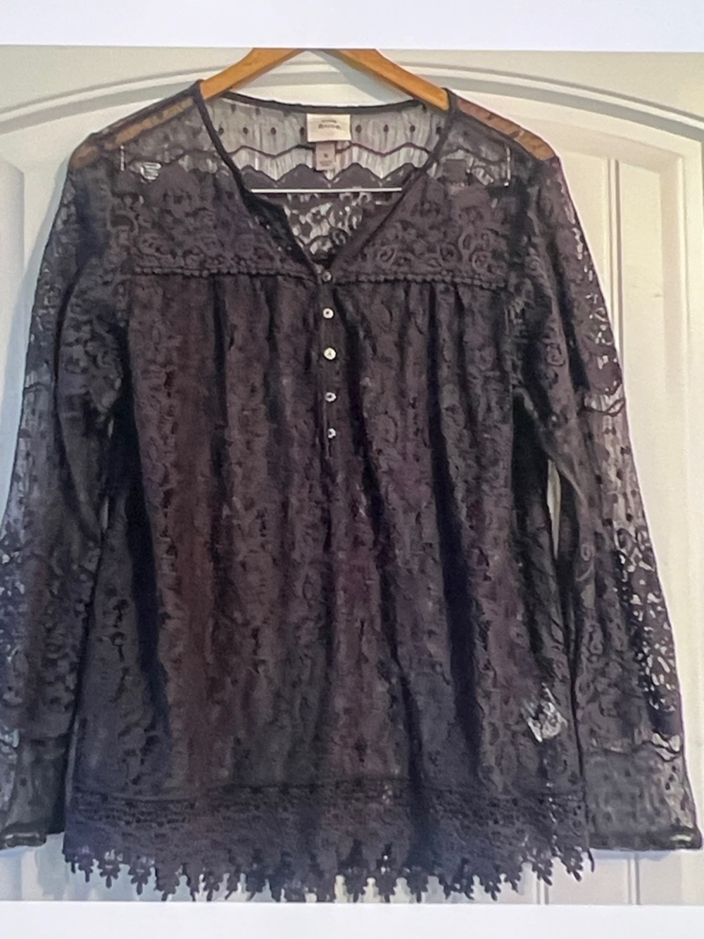 Knox Rose lacy crochet Blouse